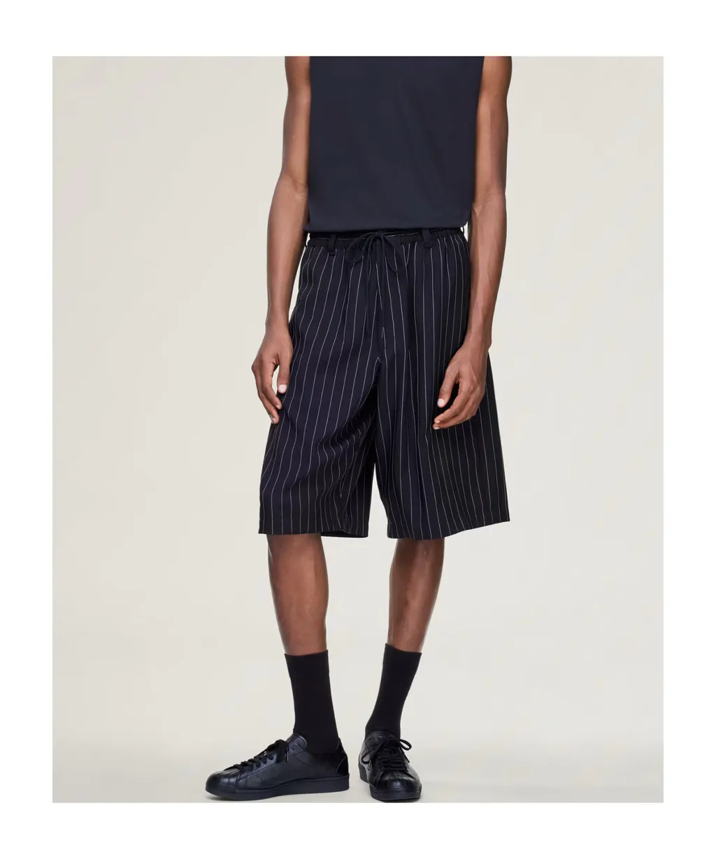 Pinstripe Drawstring Shorts