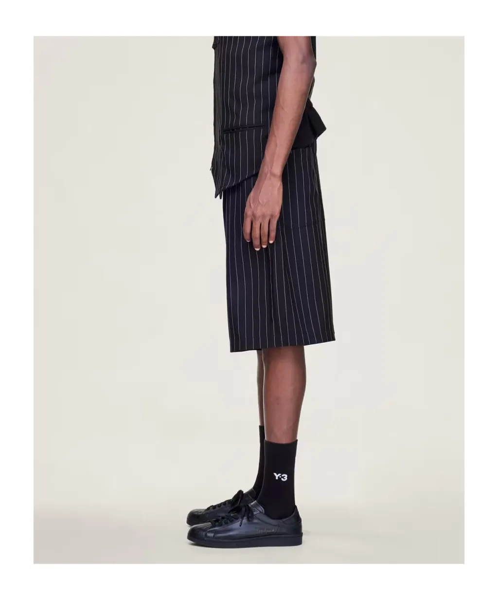 Pinstripe Drawstring Shorts