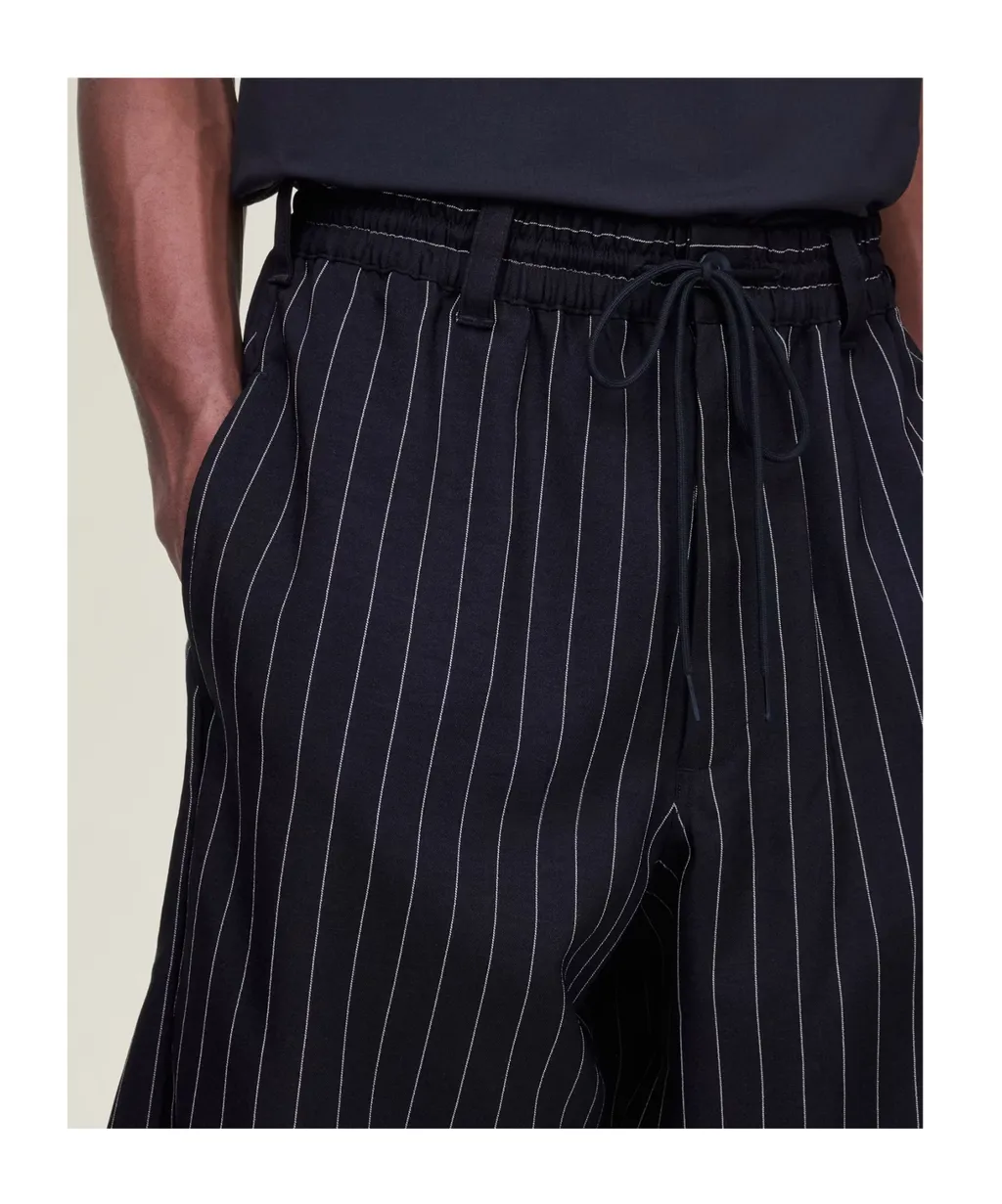 Pinstripe Drawstring Shorts
