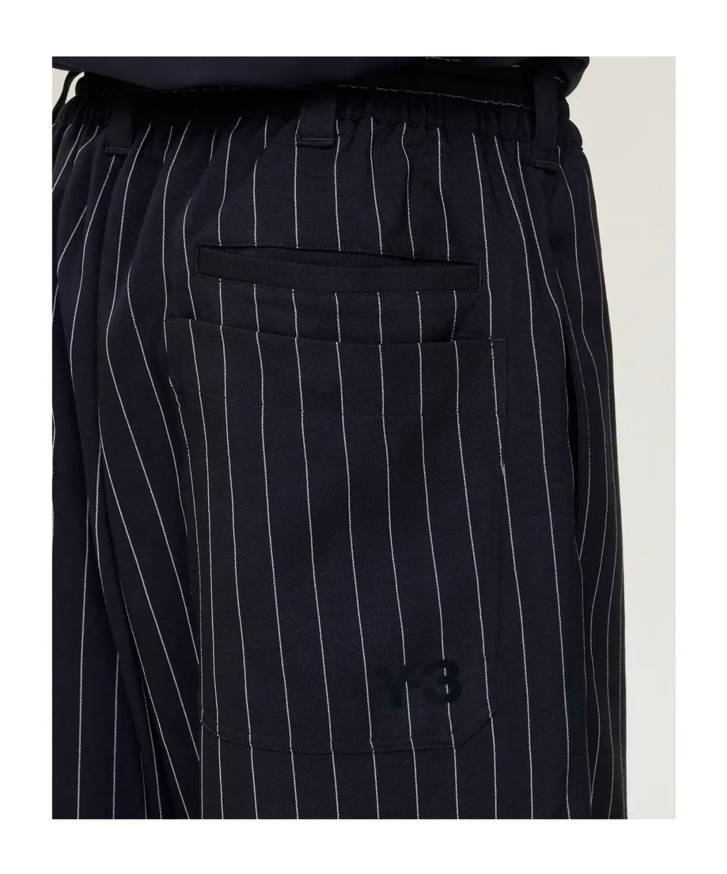 Pinstripe Drawstring Shorts