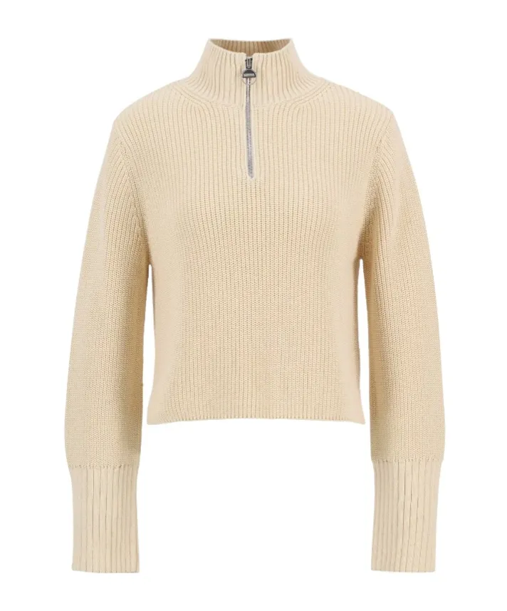Long-Sleeved Half-Zip Sweater