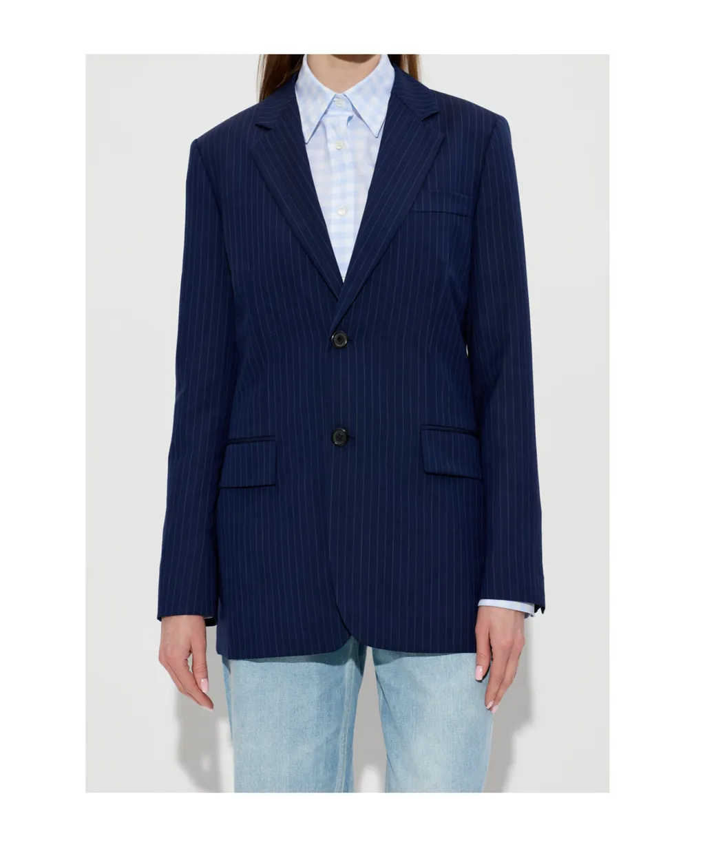 Moschino Striped Single Breasted Blazer