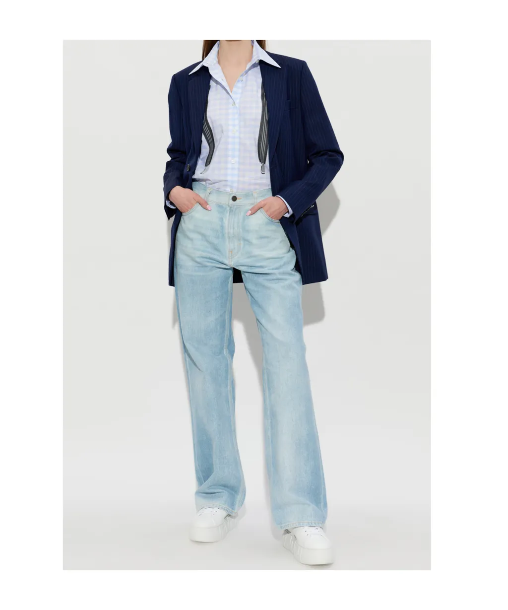 Moschino Striped Single Breasted Blazer