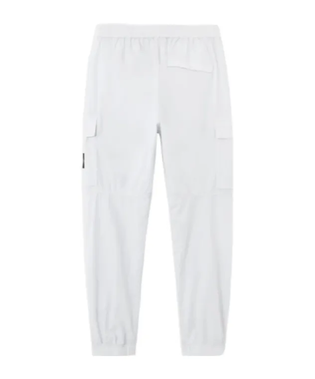 Regular-Tapered-Fit Cargo Trousers With Elasticated Waistband