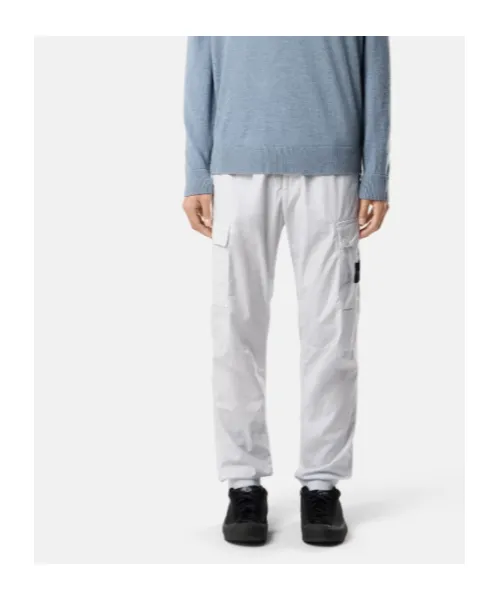 Regular-Tapered-Fit Cargo Trousers With Elasticated Waistband