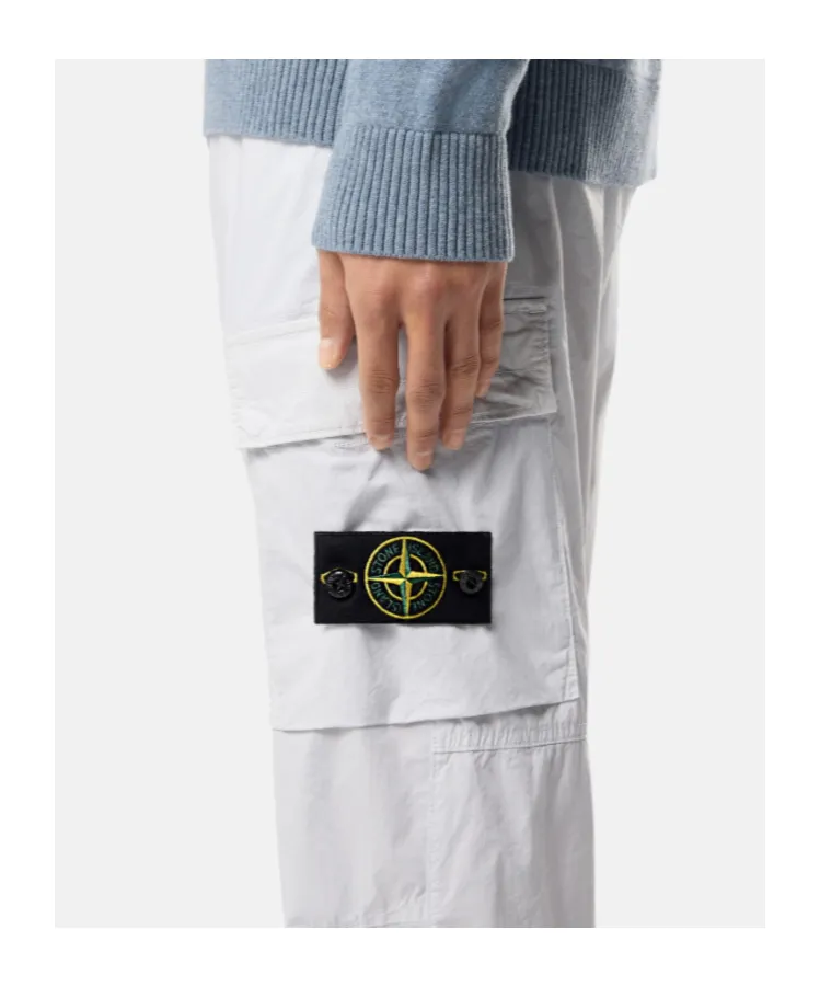 Regular-Tapered-Fit Cargo Trousers With Elasticated Waistband