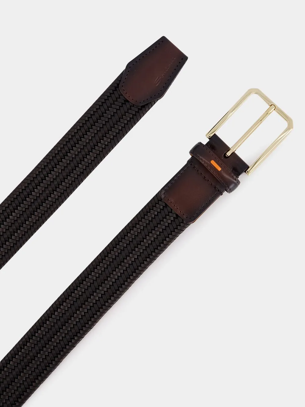 Santoni Classic Woven Buckled Belt
