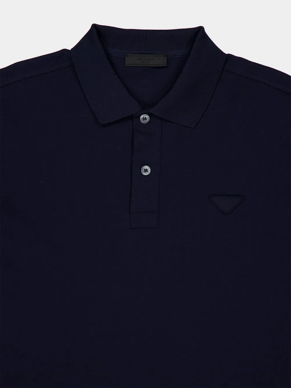 Prada Triangle-Patch Short-Sleeved Polo Shirt