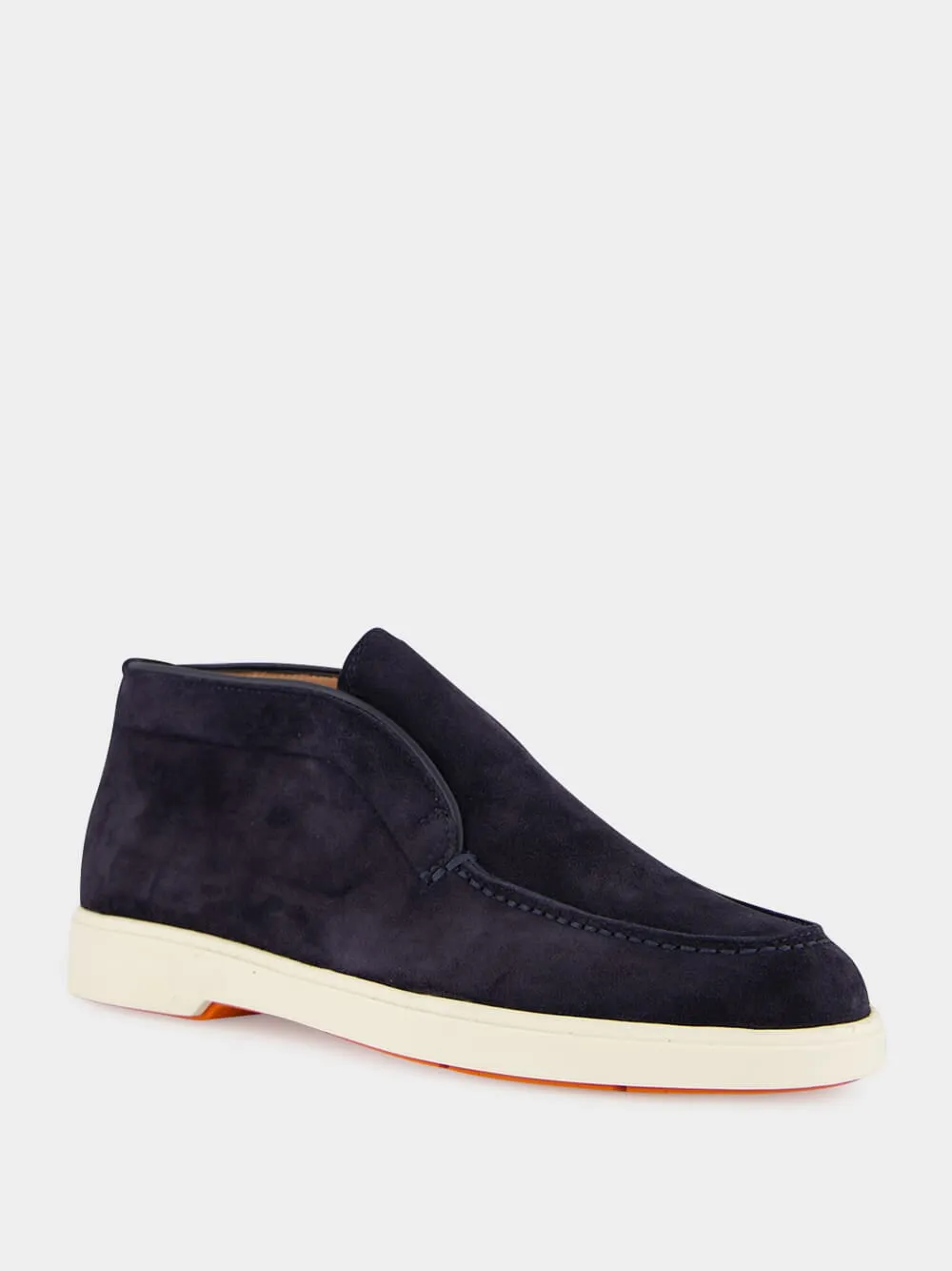 Santoni Round-Toe Slip-On Loafers