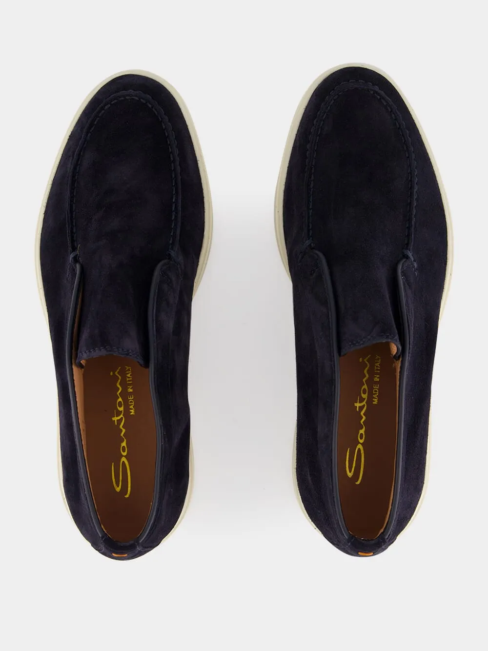 Santoni Round-Toe Slip-On Loafers