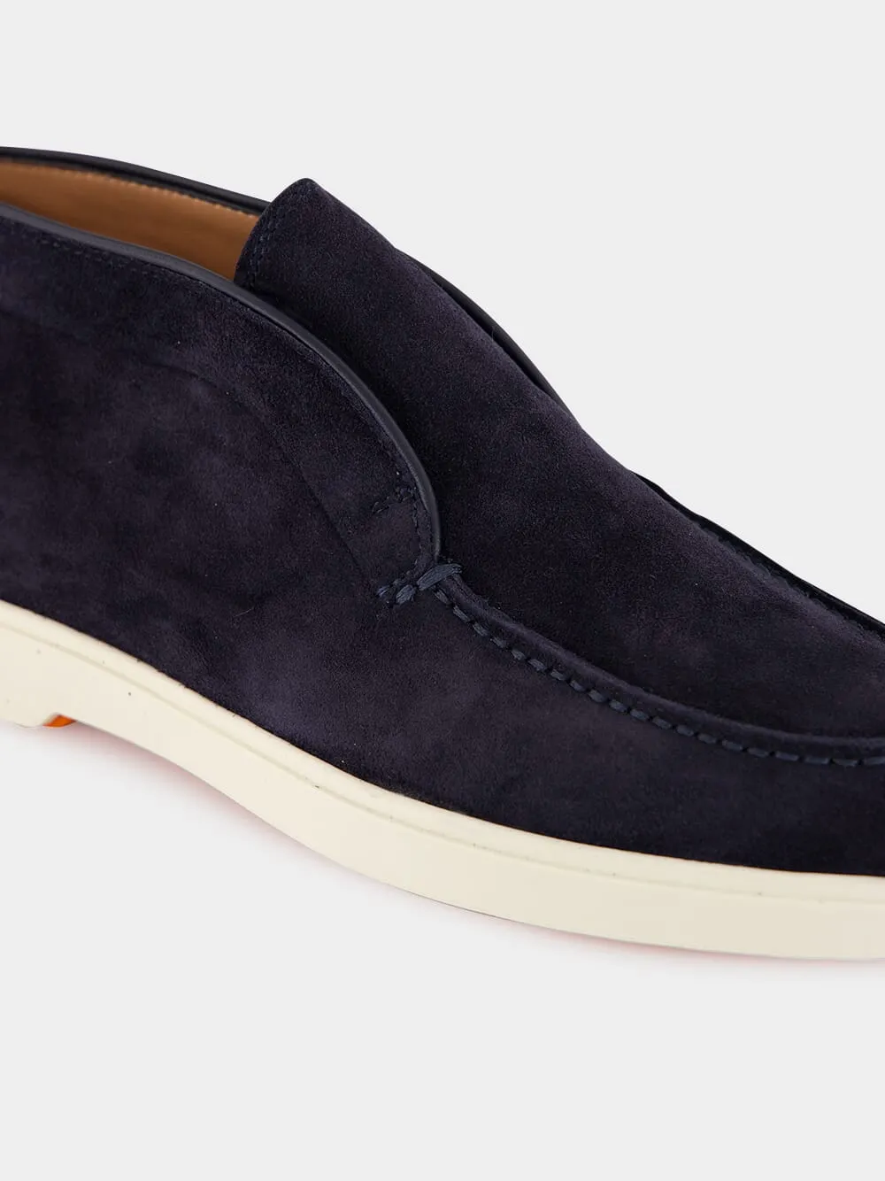 Santoni Round-Toe Slip-On Loafers