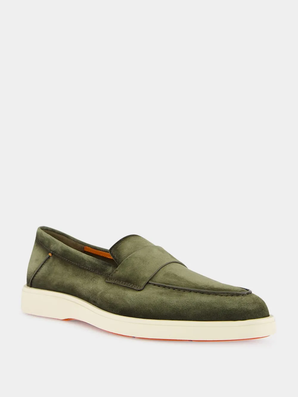 Santoni Revolve Eaam 21 Almond Toe Loafers