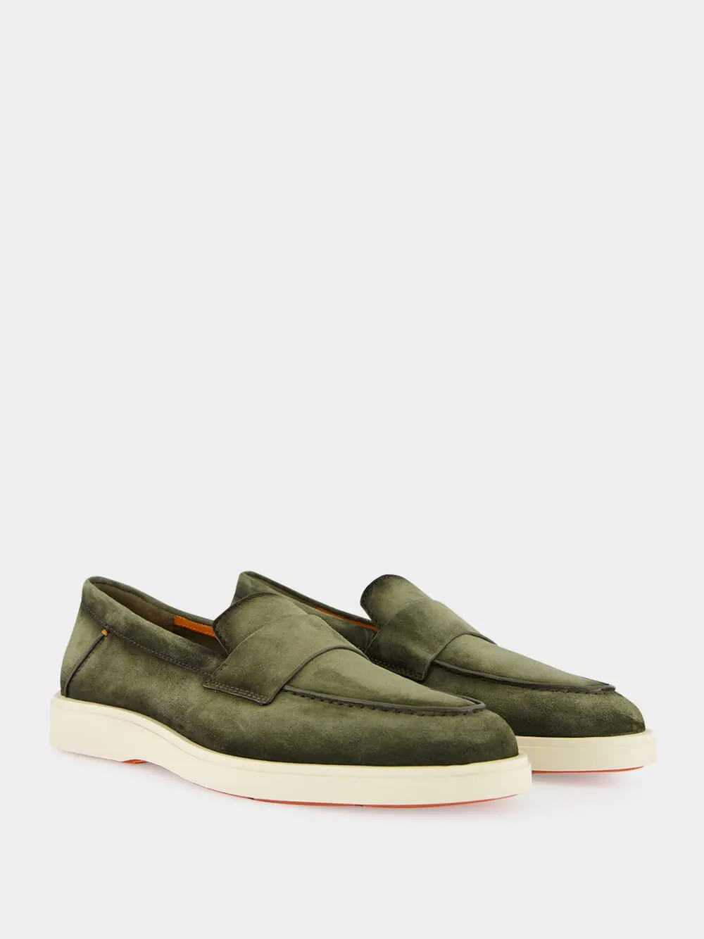 Santoni Revolve Eaam 21 Almond Toe Loafers