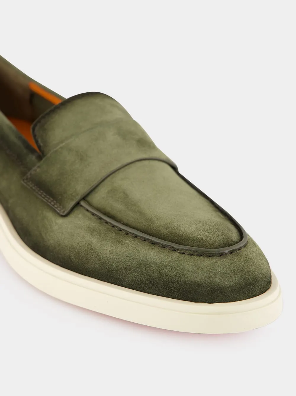 Santoni Revolve Eaam 21 Almond Toe Loafers