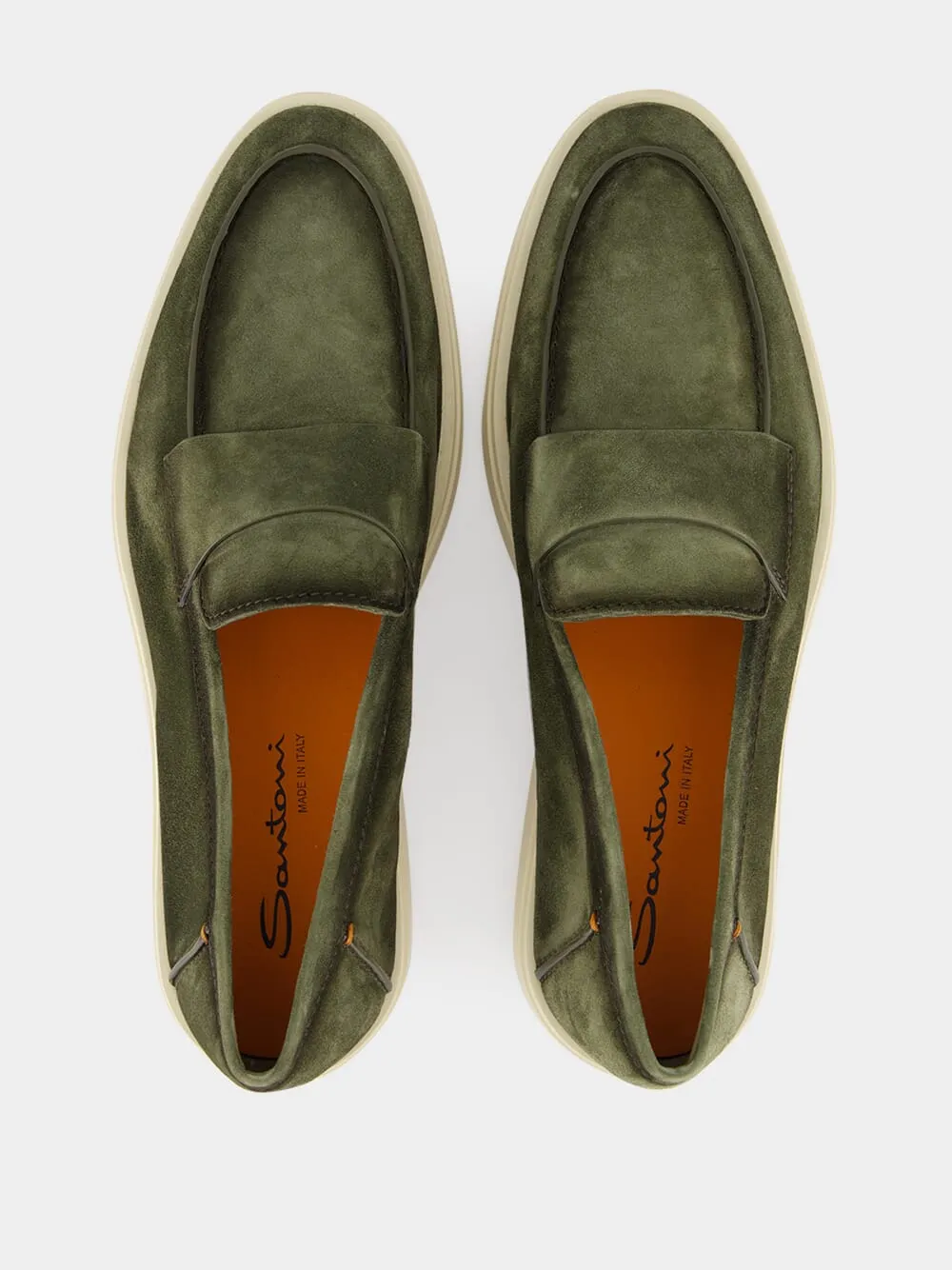 Santoni Revolve Eaam 21 Almond Toe Loafers