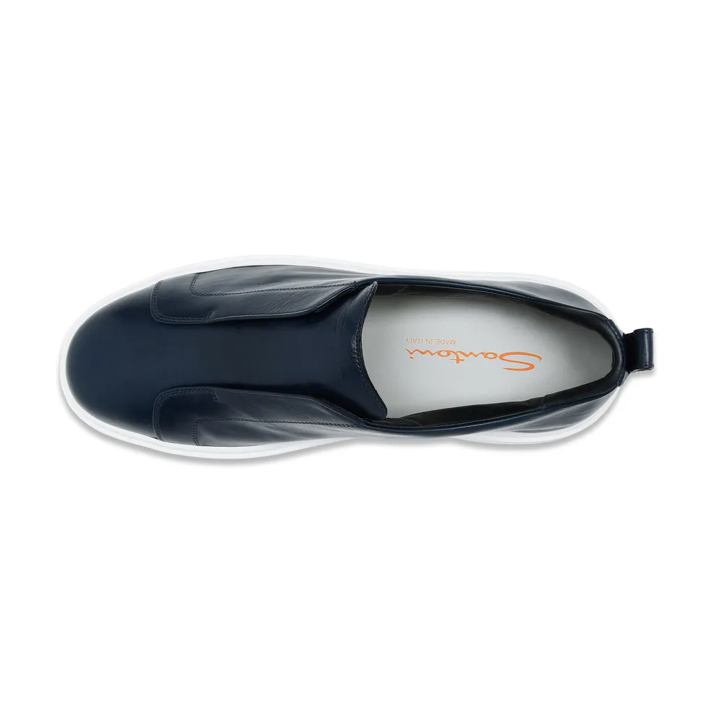 Santoni Round Toe Slip-On Sneakers