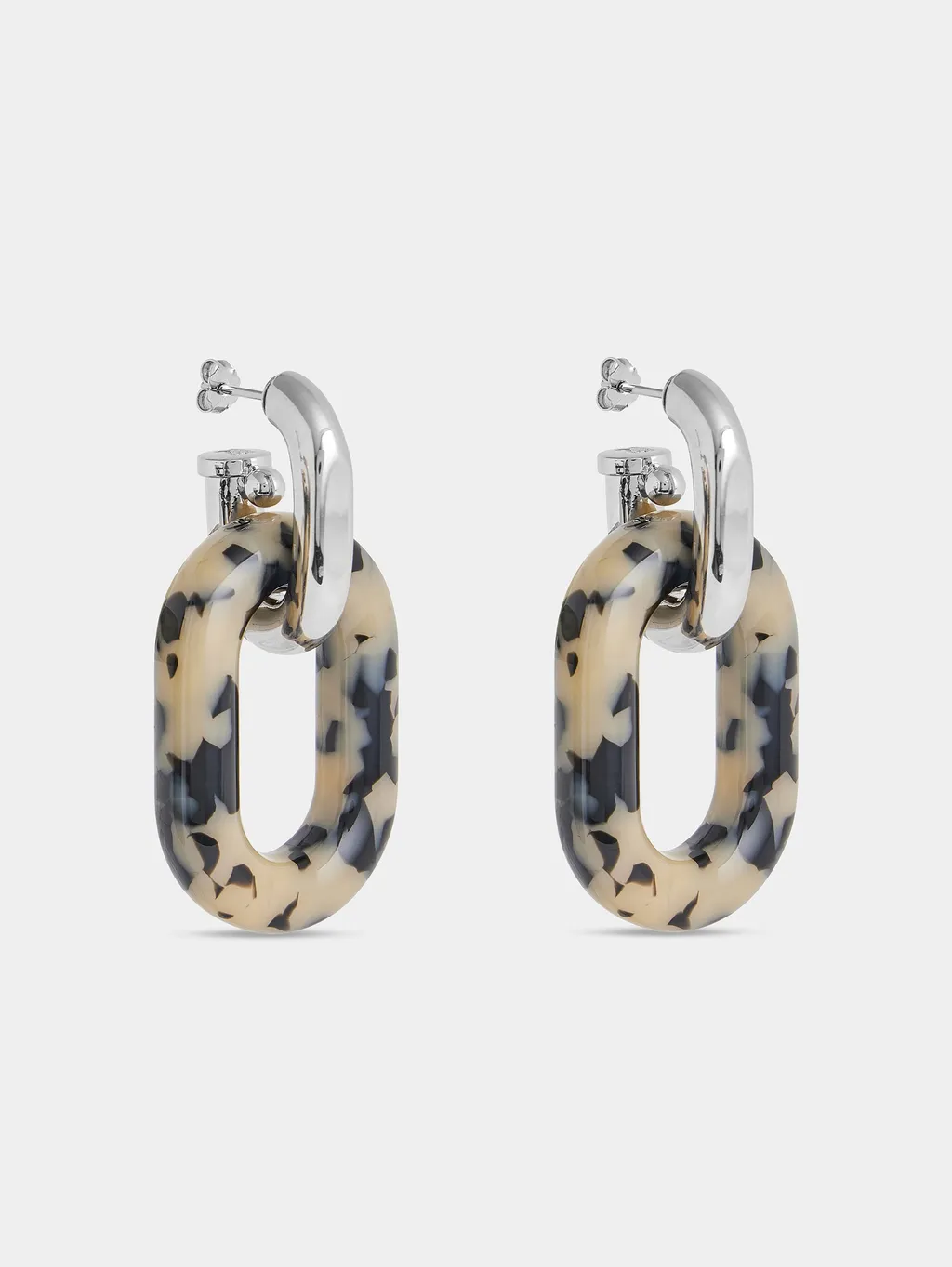 Xl Link Patterned Earrings