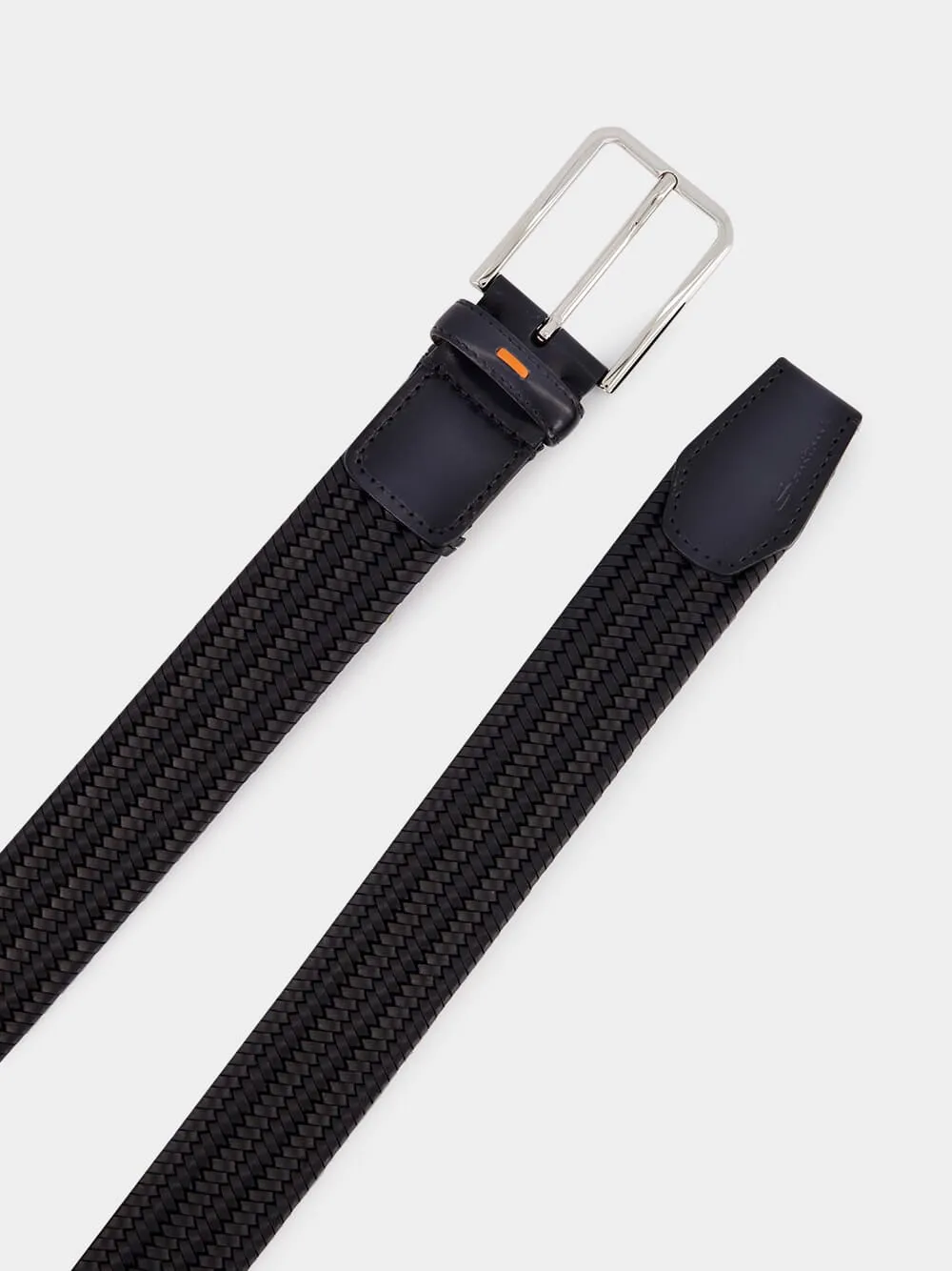Santoni Classic Woven Buckled Belt