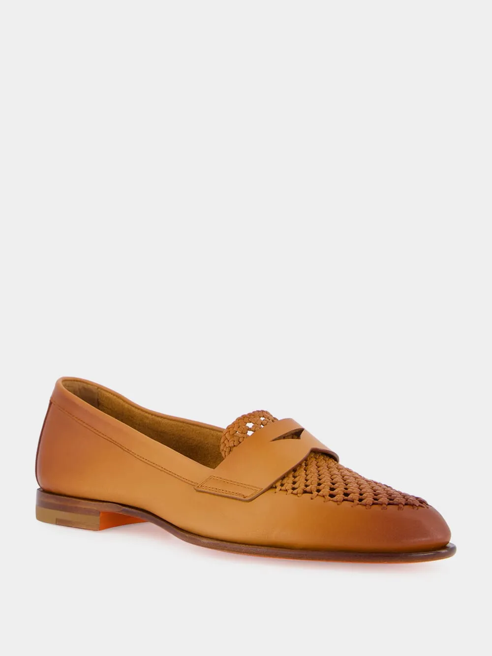 Santoni Logo Printed Loafers