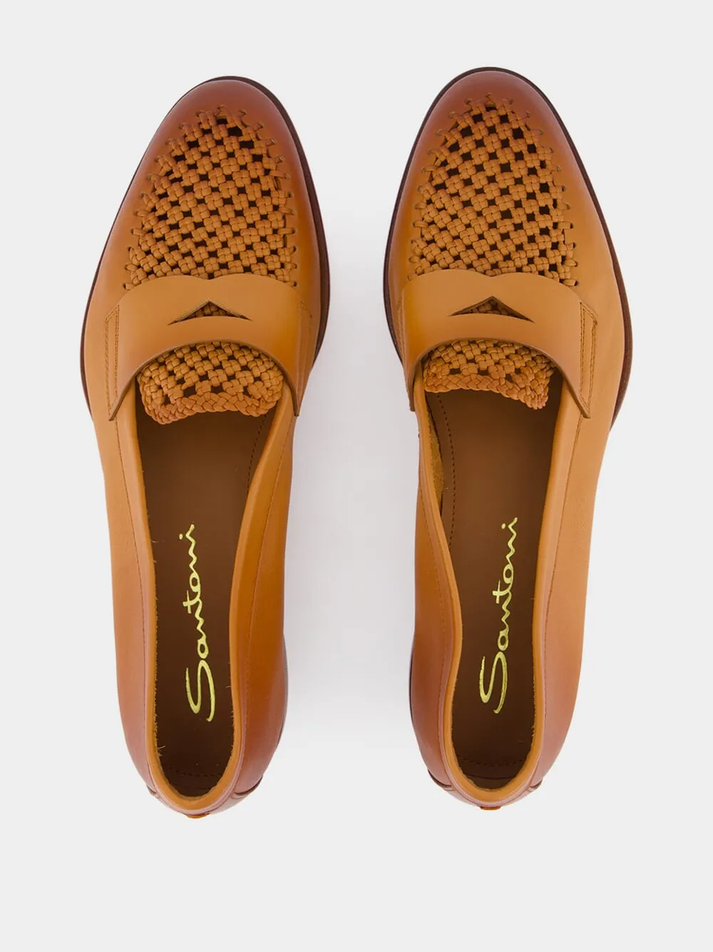 Santoni Logo Printed Loafers
