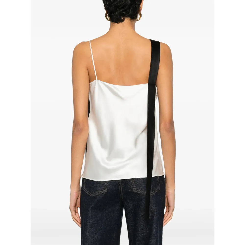 Tom Ford Tuxedo Band Satin Camisole Top