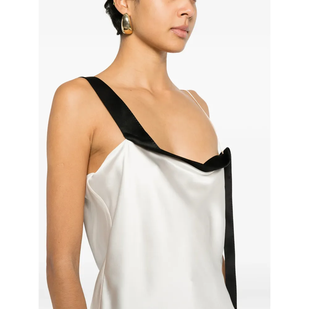 Tom Ford Tuxedo Band Satin Camisole Top
