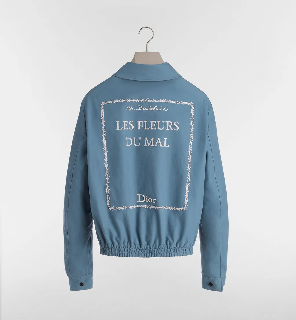 Reversible Zipped Jacket With Book Cover Embroidery