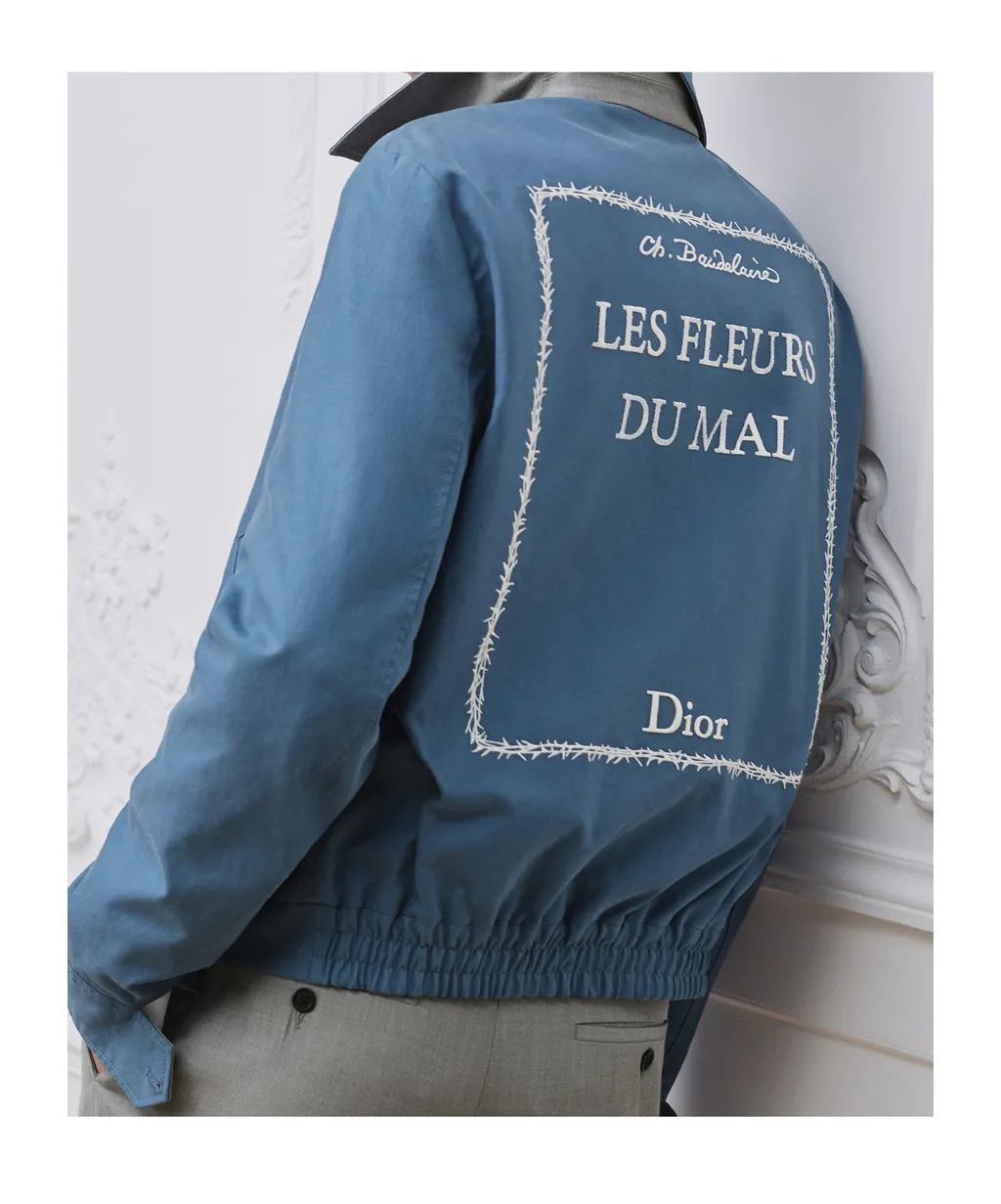 Reversible Zipped Jacket With Book Cover Embroidery