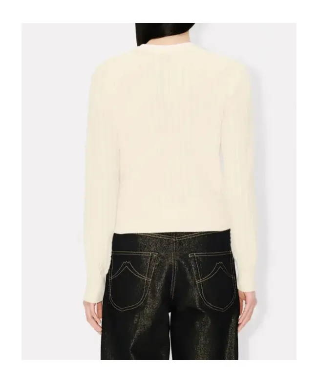 Kenzo Cable-Knit Logo Knitted Sweater