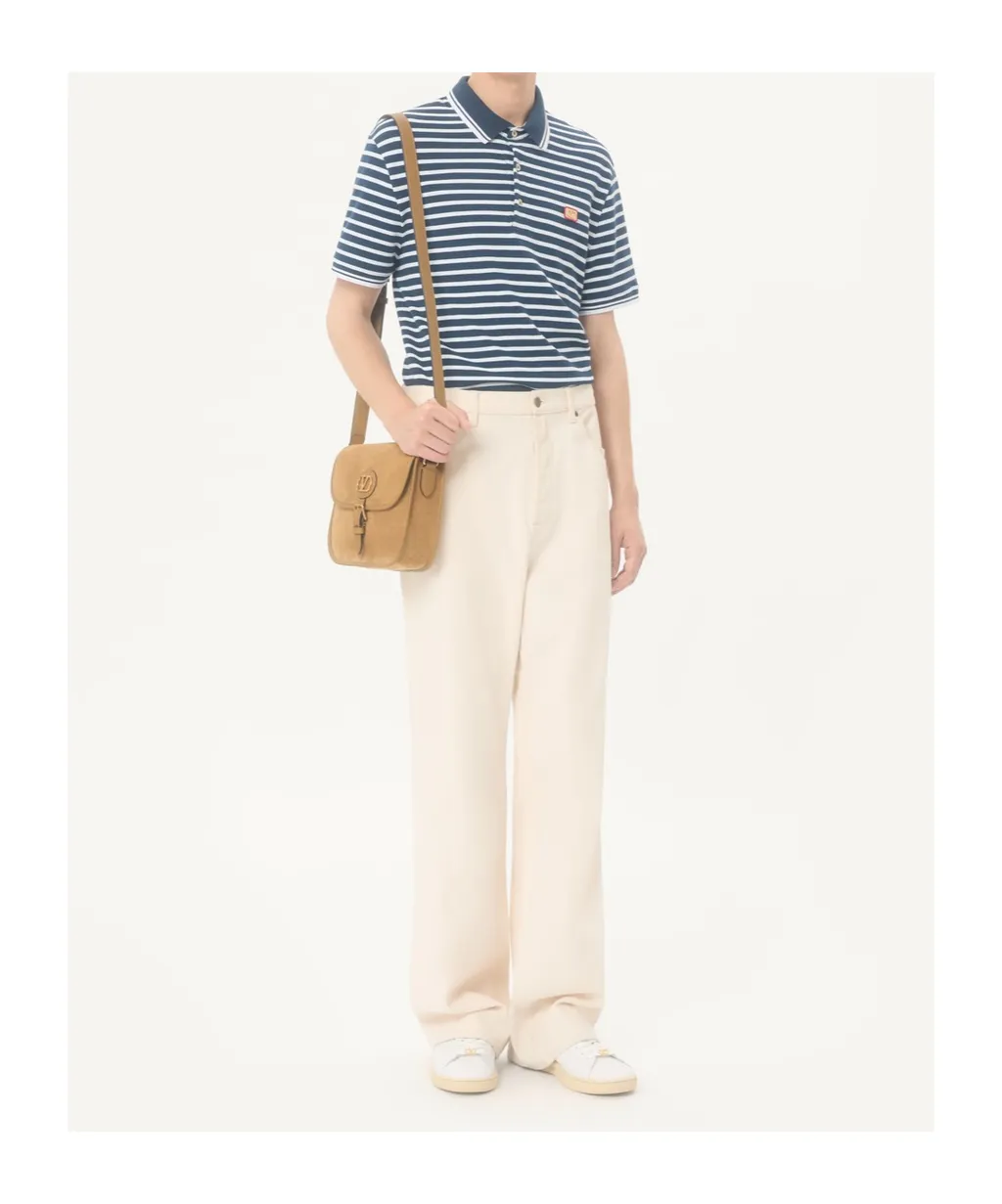 Valentino Cotton Piqué Polo With Vlogo Patch