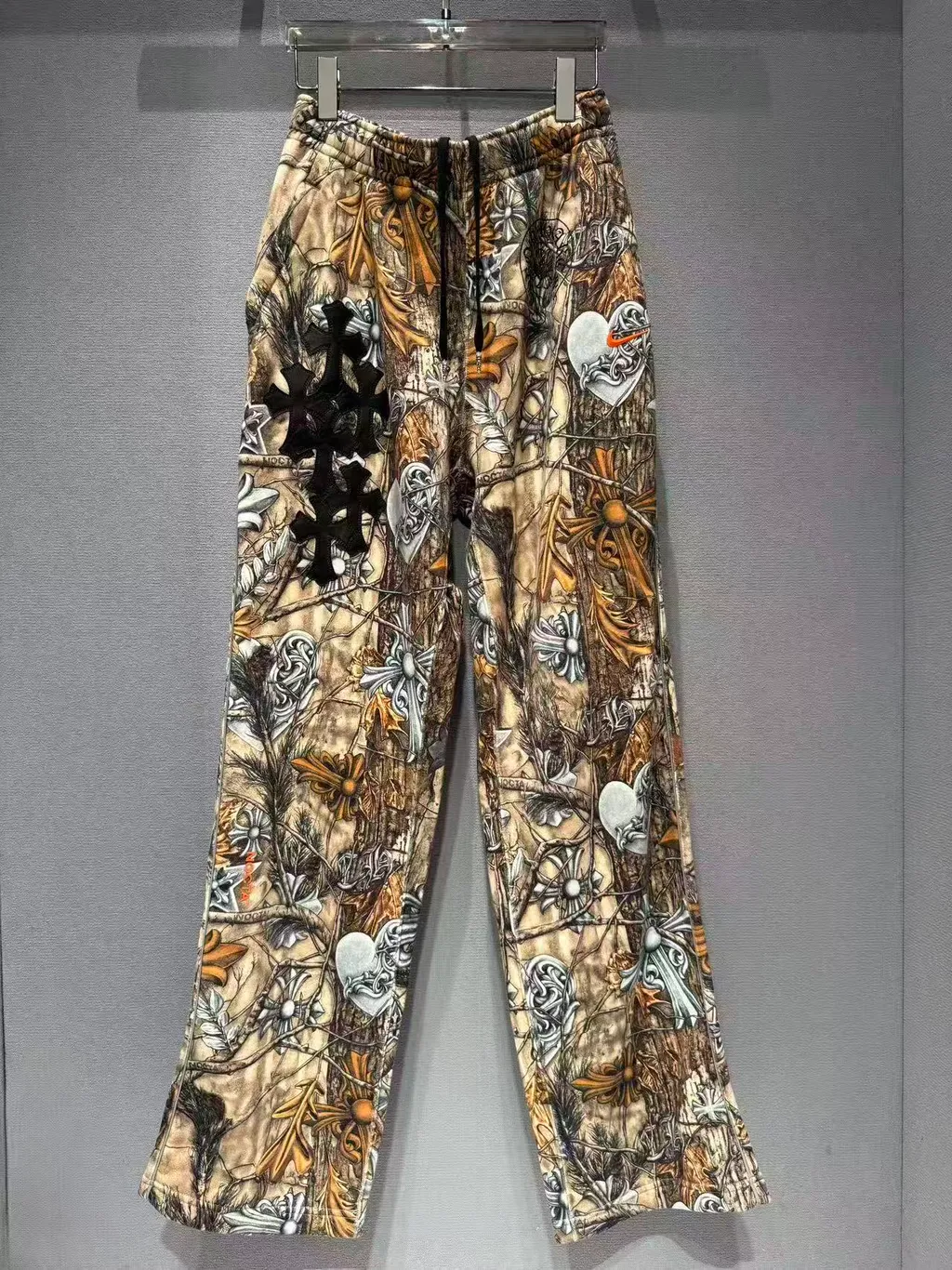 Printed Wide-Leg Casual Pants