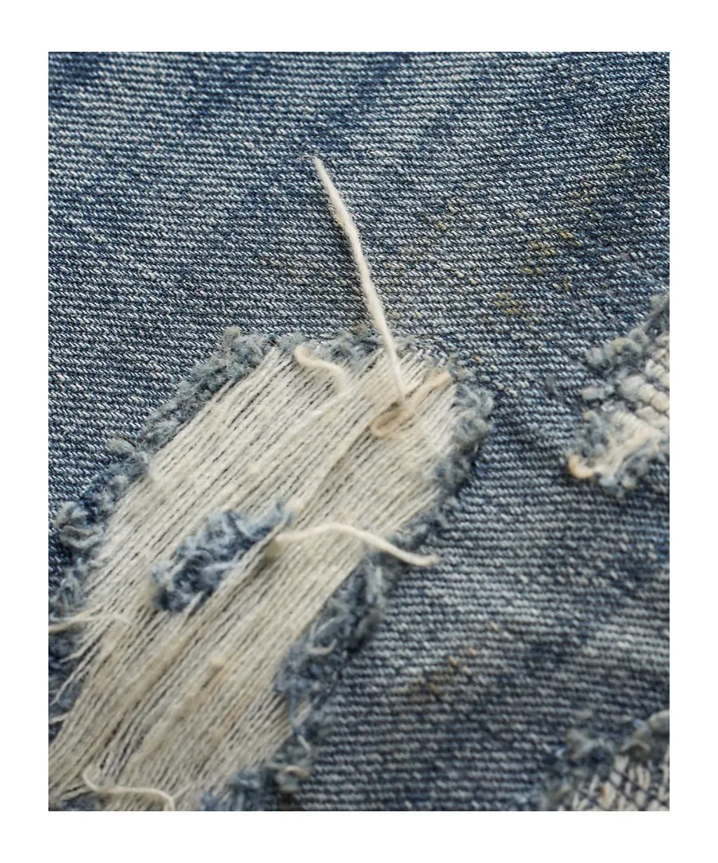 Distressed Straight-Leg Jeans