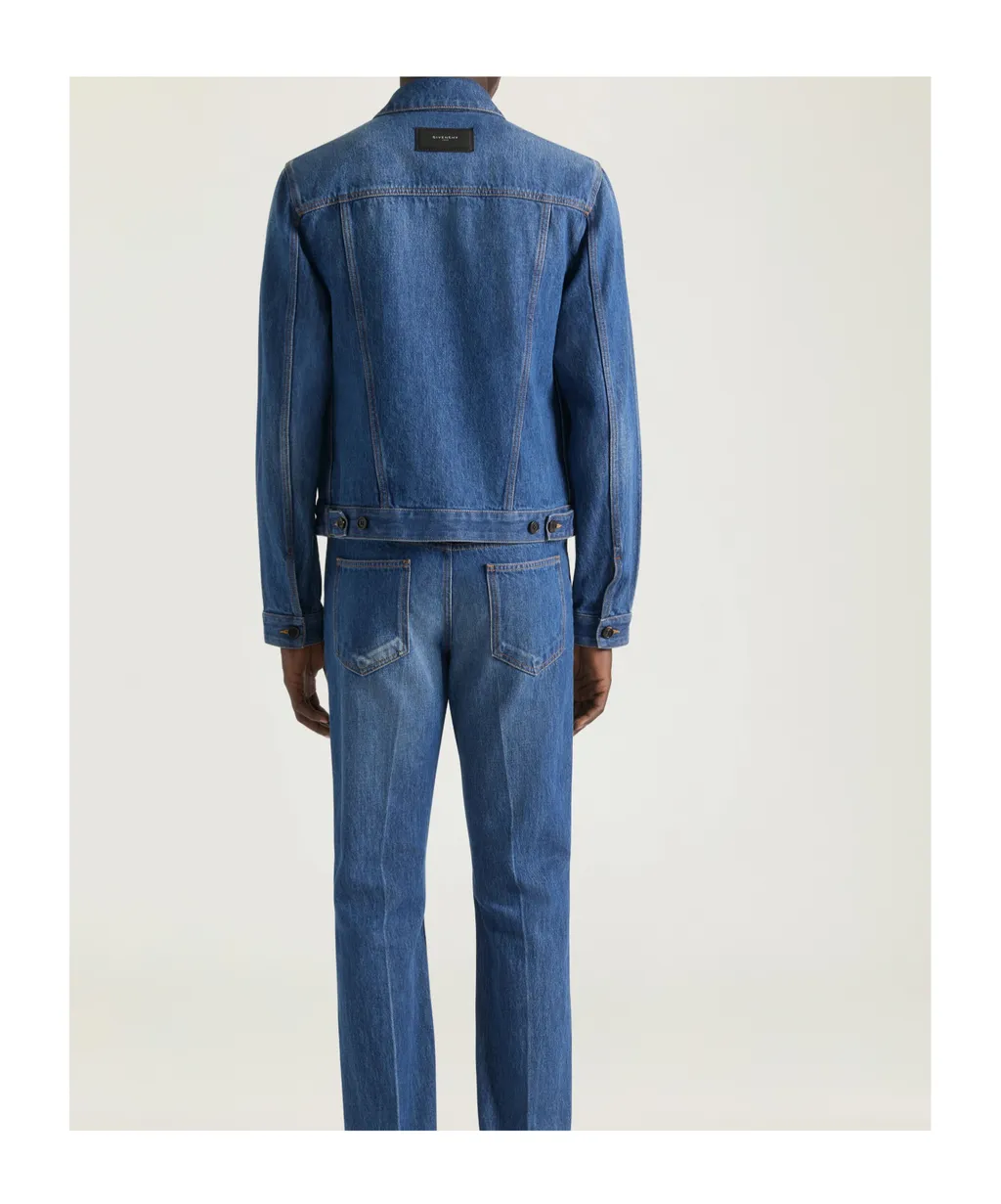 Jacket In Medium Blue Denim