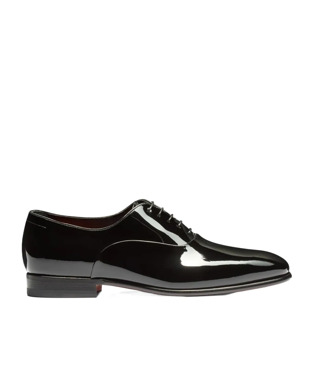 Santoni Almond Toe Oxford Shoes