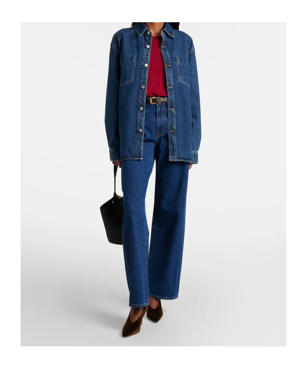 Long-Sleeved Denim Shirt