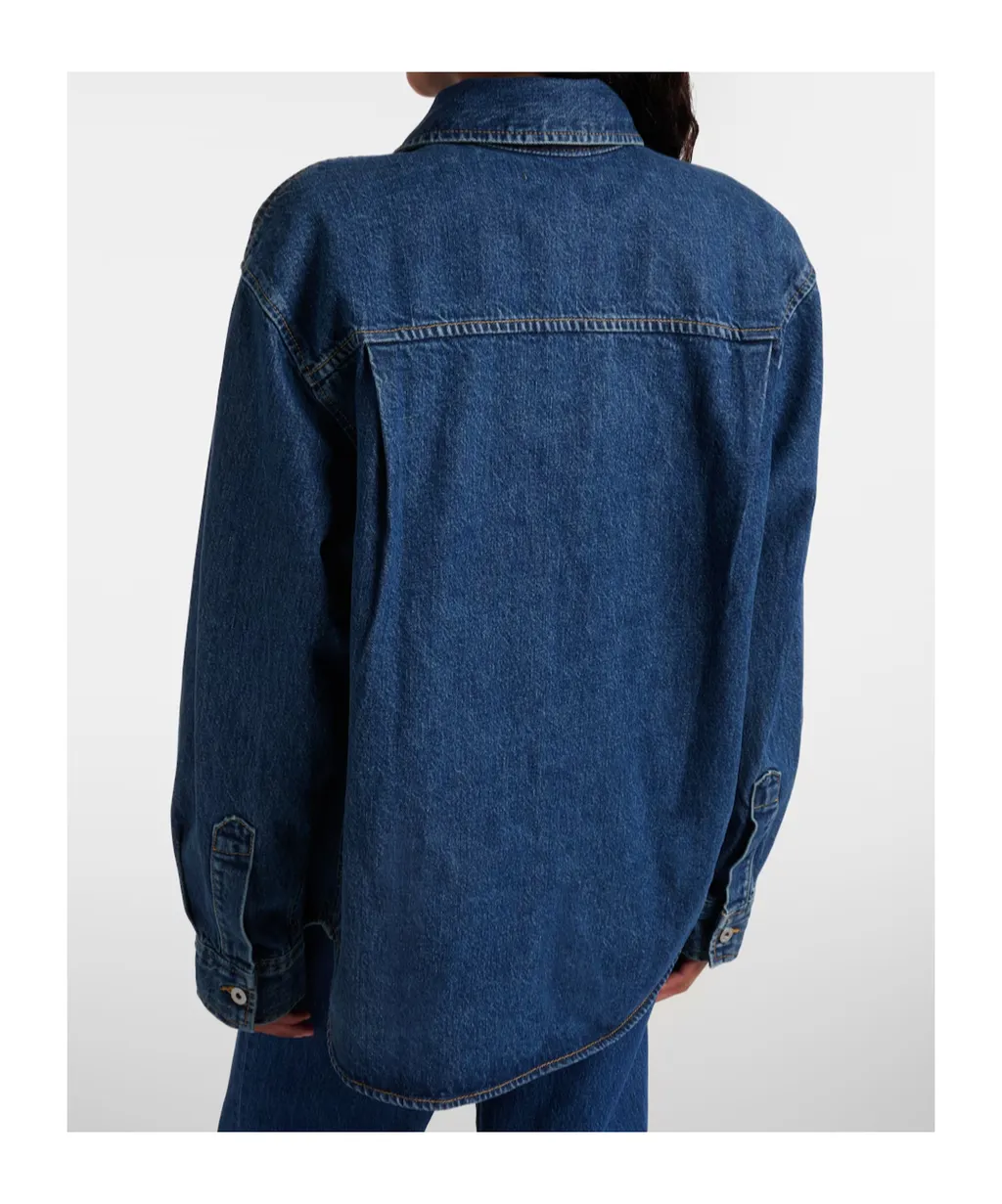 Long-Sleeved Denim Shirt