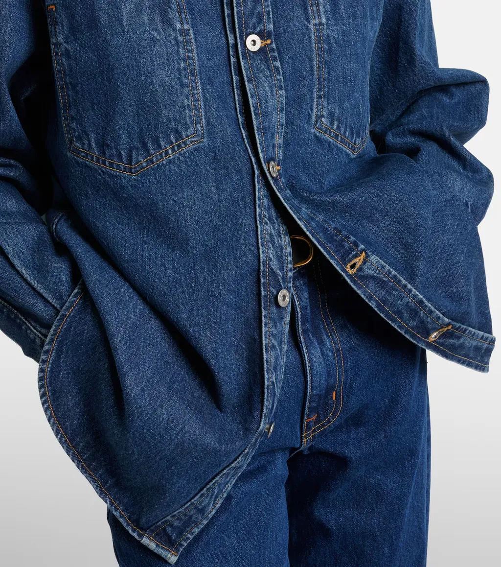 Long-Sleeved Denim Shirt
