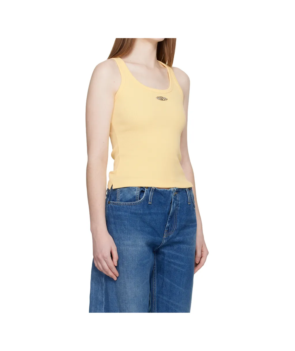 Ribbed Crew Neck Vest
