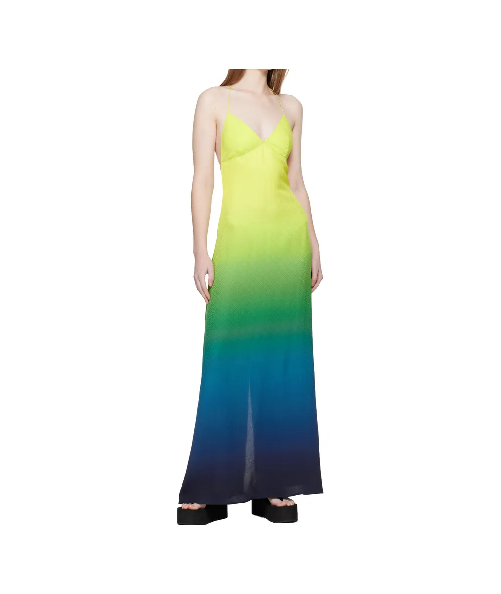 Casablanca Gradient Halterneck Long Dress