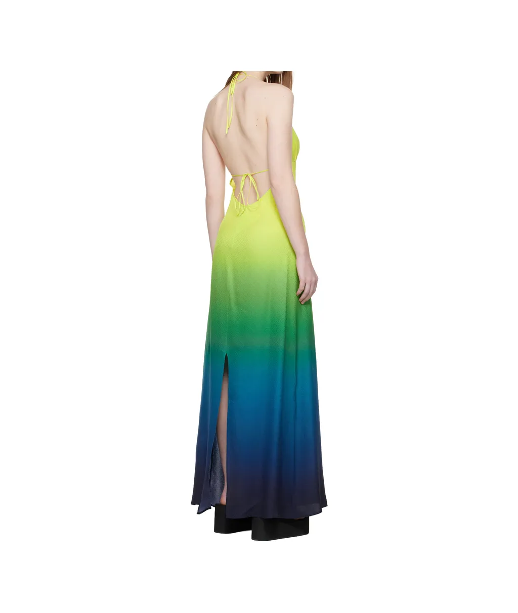 Casablanca Gradient Halterneck Long Dress