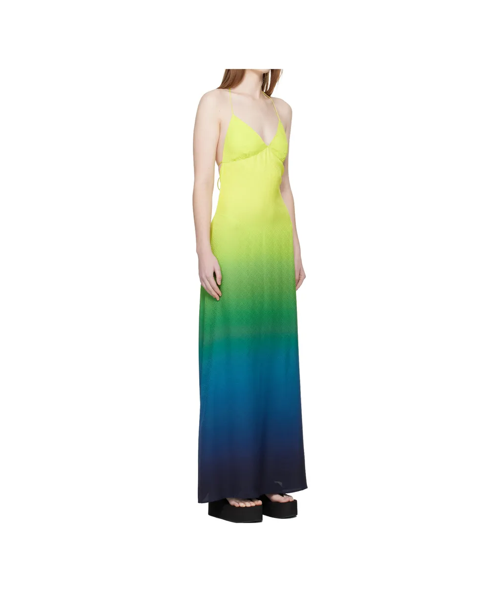 Casablanca Gradient Halterneck Long Dress