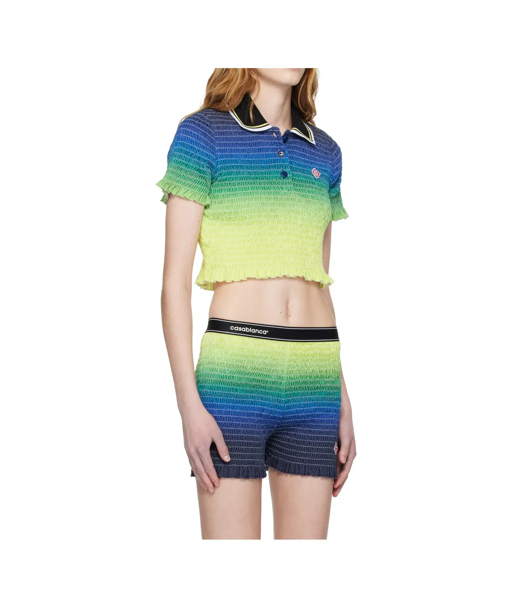 Knitted Gradient Polo Shirt