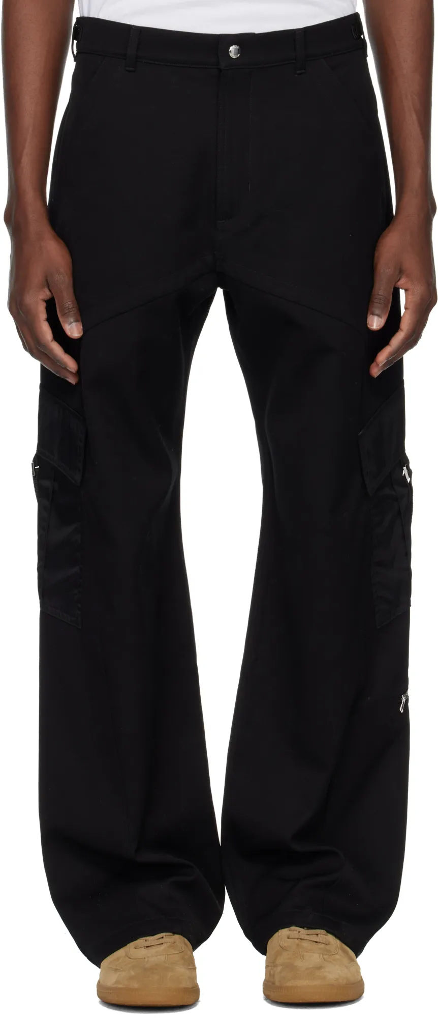 Patchwork Workwear Casual Pants