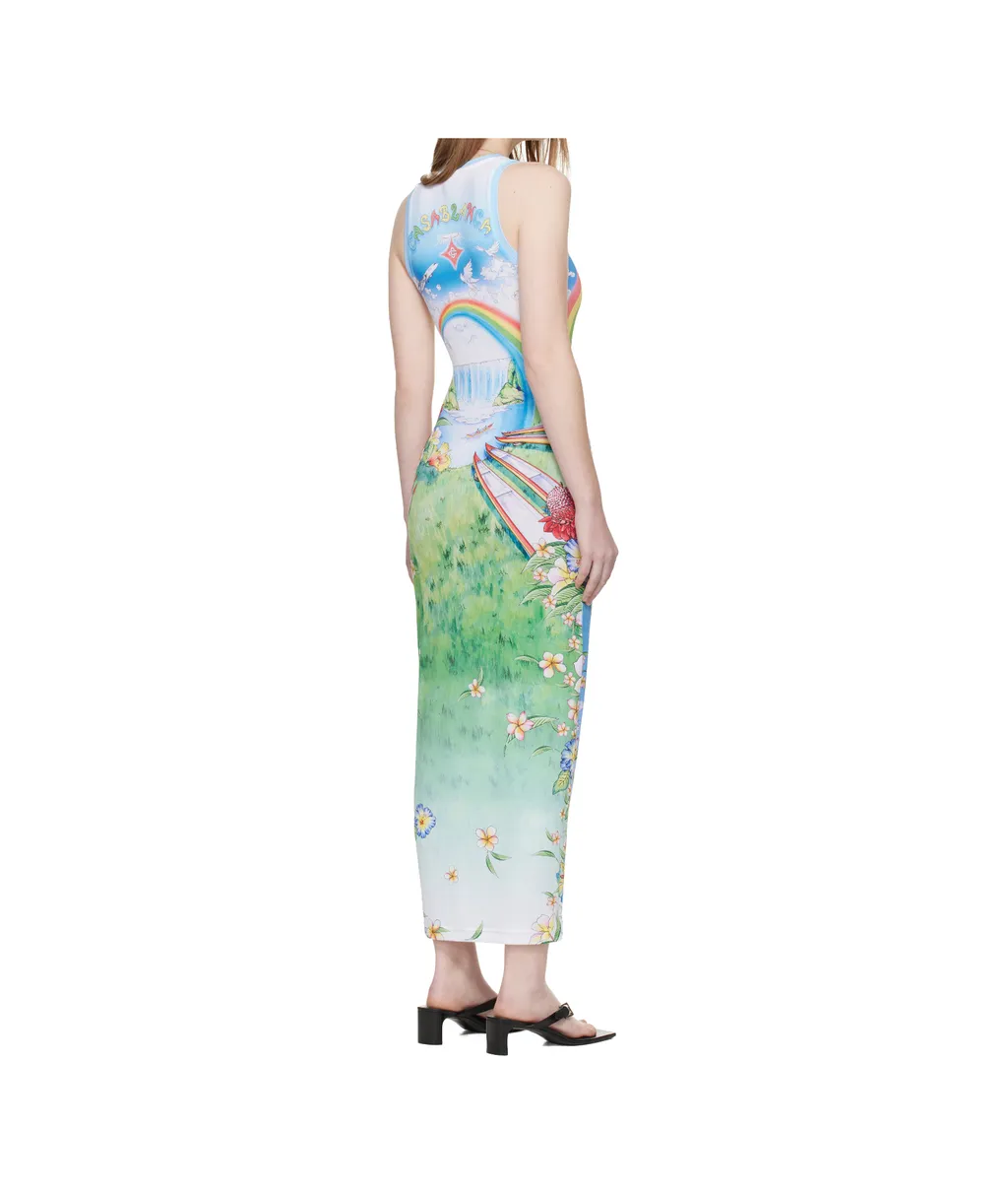 Round Neck Printed Dress