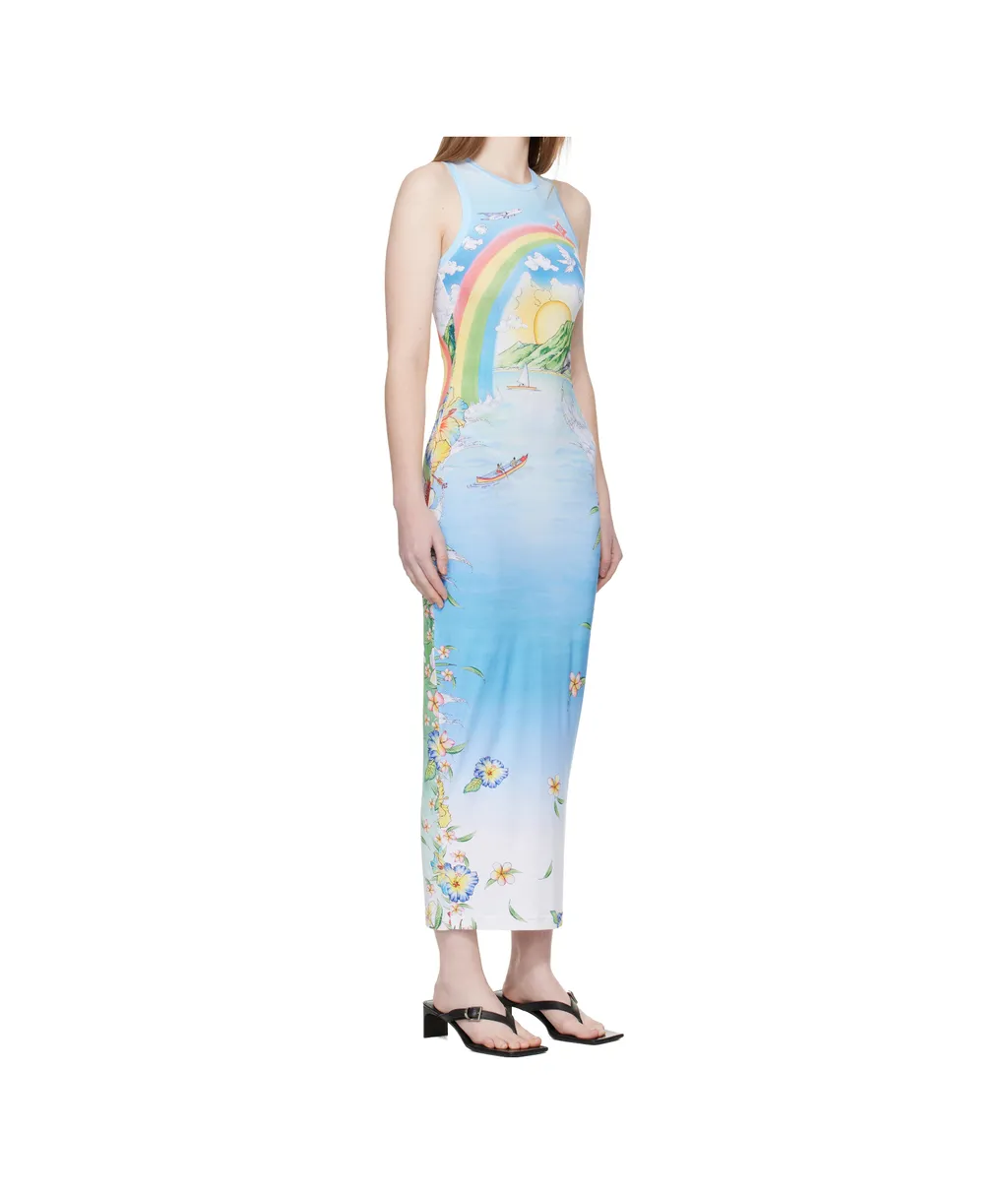 Round Neck Printed Dress