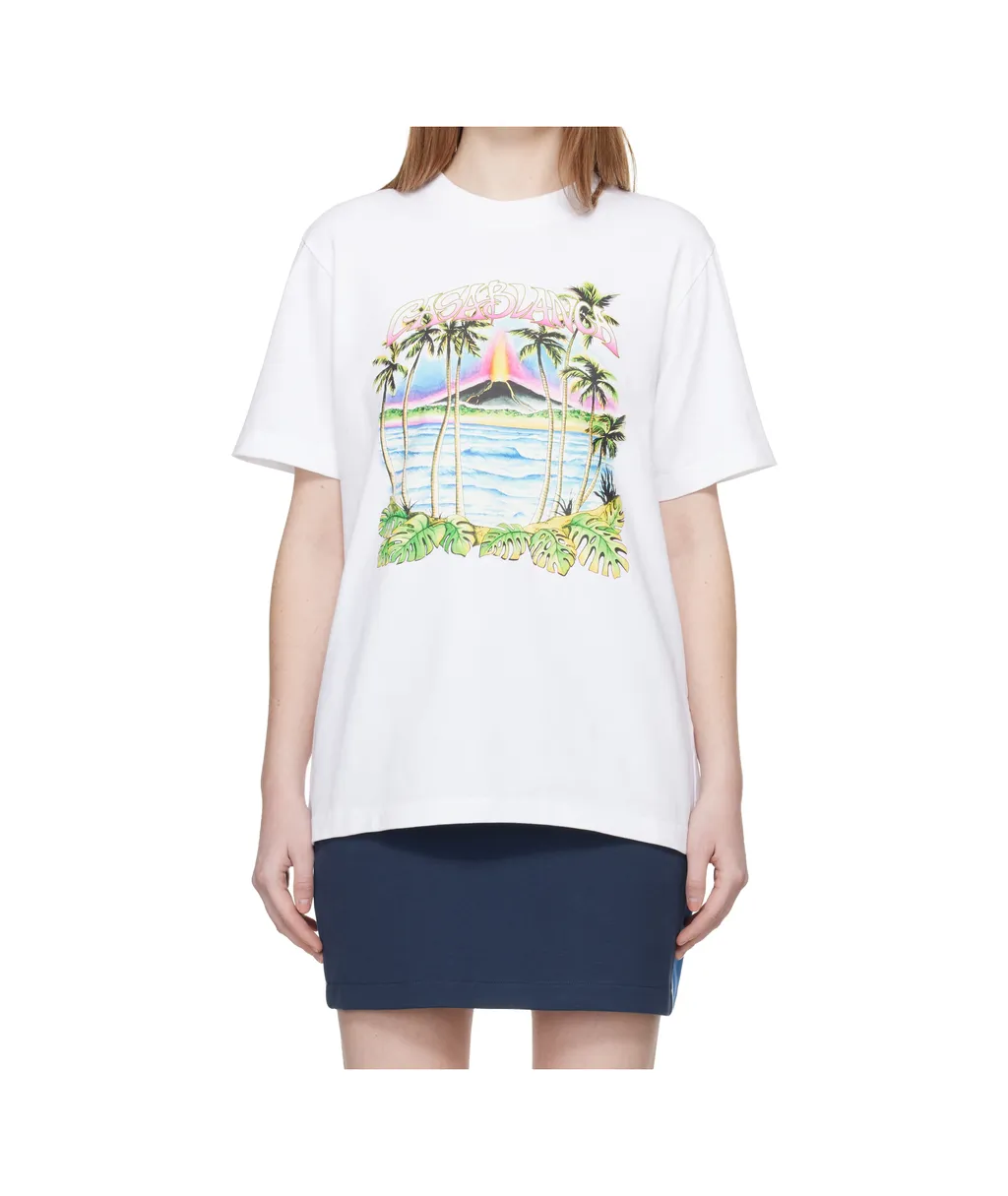 Casablanca Volcano Print T-Shirt