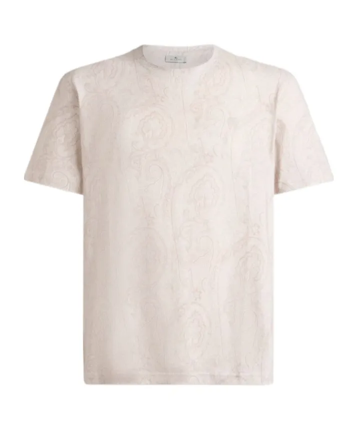 Cotton T-Shirt With Arnica Motif
