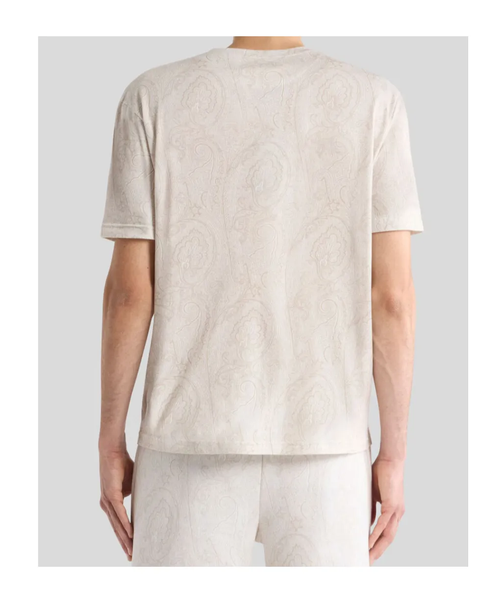 Cotton T-Shirt With Arnica Motif