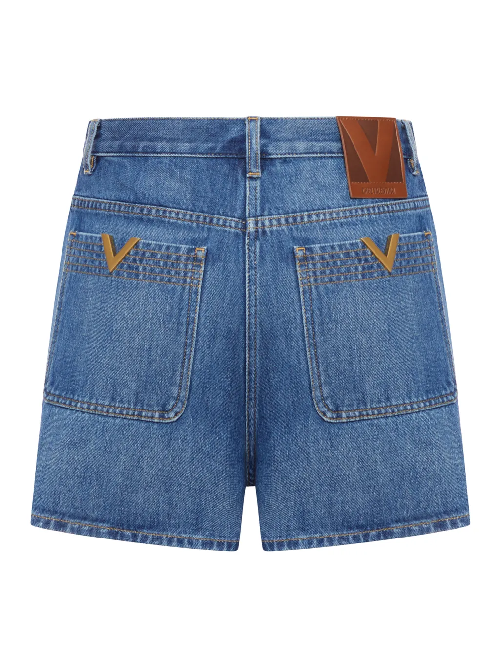 Denim Shorts With Belt Loops