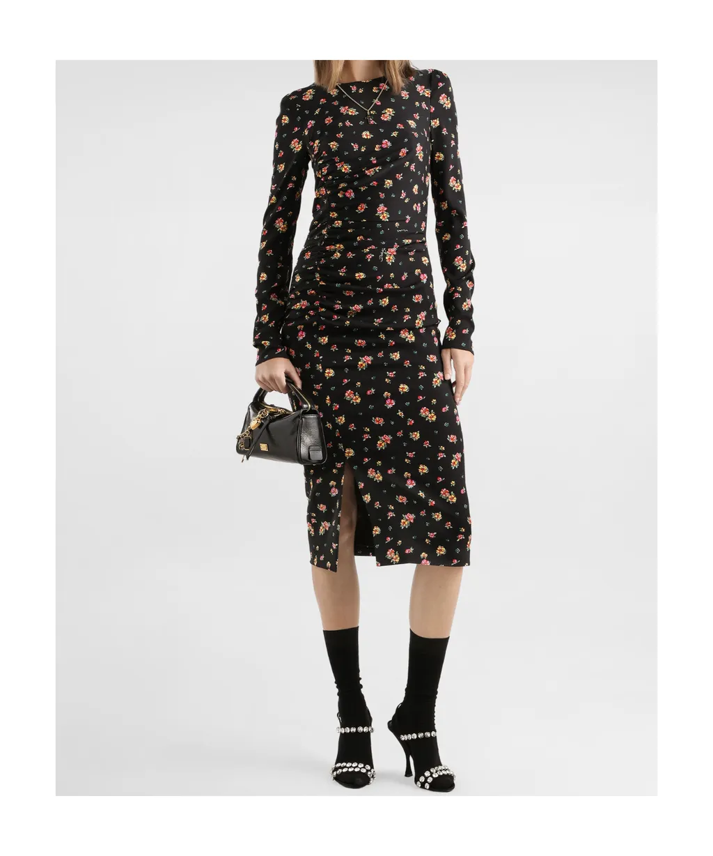 Dolce & Gabbana Allover Floral Printed Midi Dress